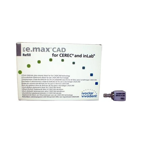 Vivadent 626416 Ivoclar IPS e.max CAD CEREC Blocks InLab HT C1 C14 5/Pk Vivadent 626416 Ivoclar IPS e.max CAD CEREC Blocks InLab HT C1 C14 5/Pk